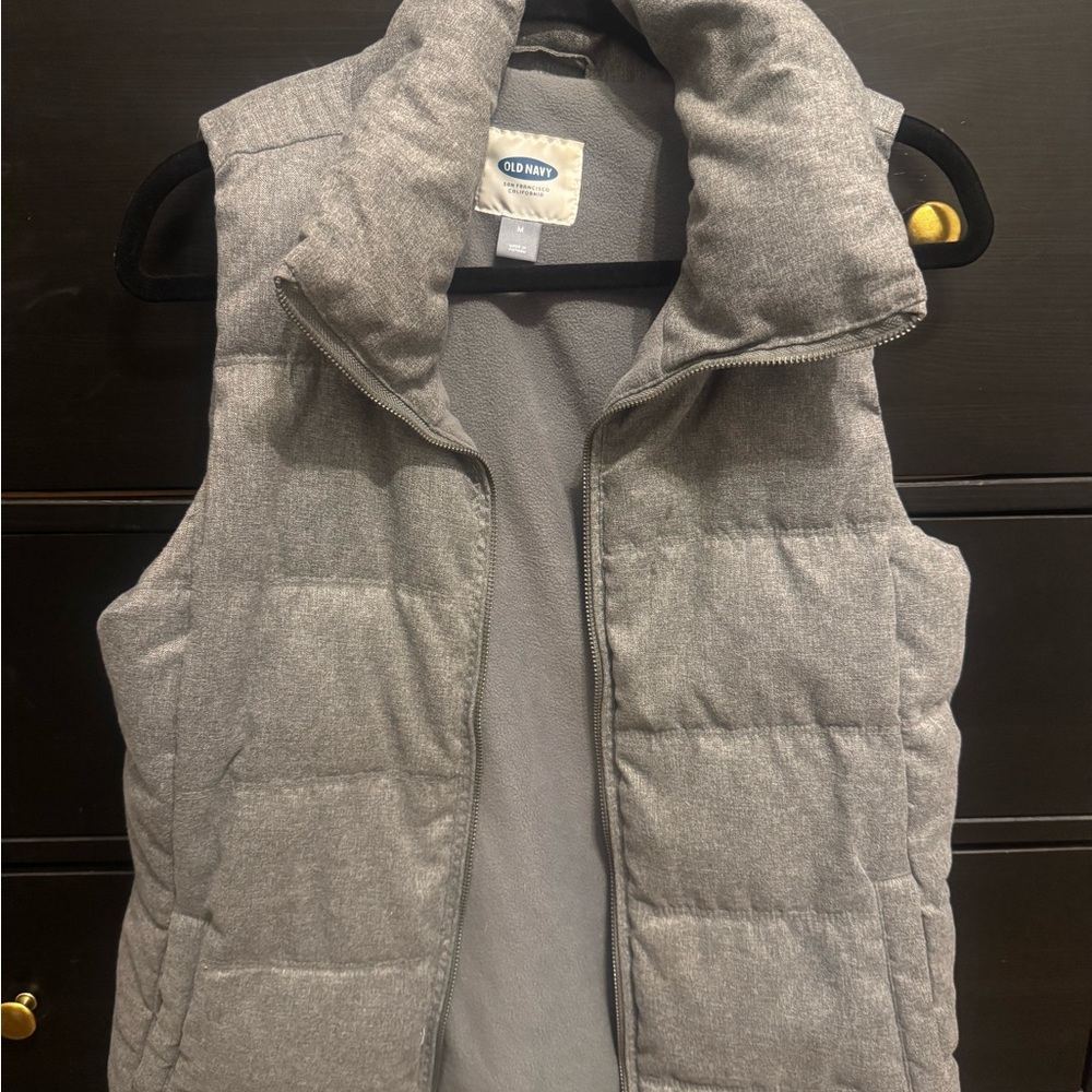 Old Navy Gray Puffer Vest